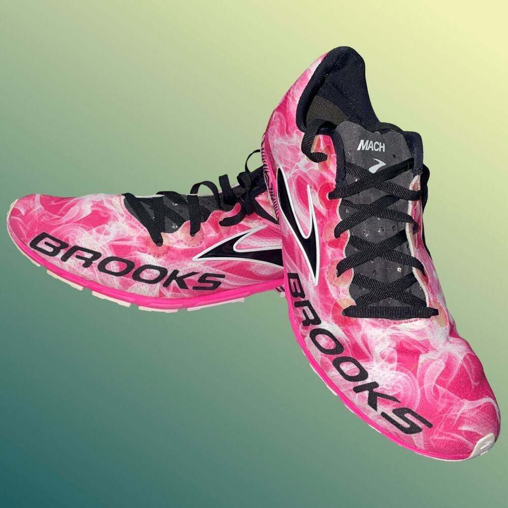 Brooks Mach 15 XC Track Spikes Womens 7.5 Knockout Pink Black Smoke Racing